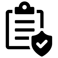 Regulatory Compliance Made Simple Icon of Clipboard with Shield